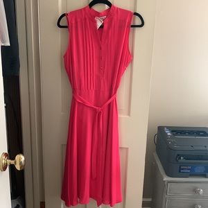 Chic beautiful NWT Nannette Lepore pink button dress SZ 4 with slip dress lining